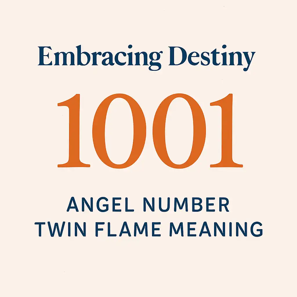 Square graphic showing the number 1001 in a glowing, mystical style, representing the 1001 angel number twin flame meaning.