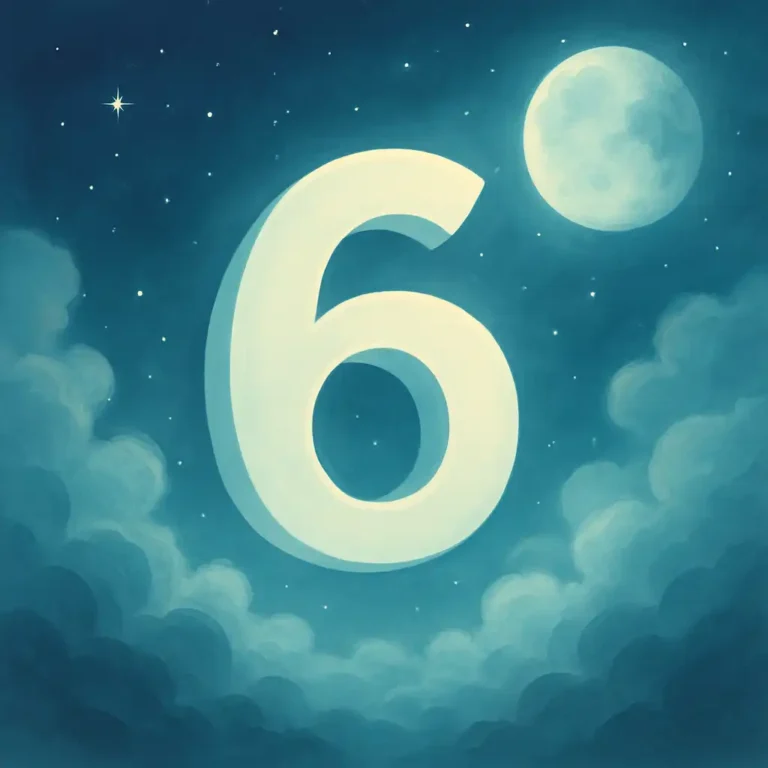 A digital illustration depicts a large, three-dimensional number 6 floating in a dreamlike sky filled with soft clouds and ethereal light.