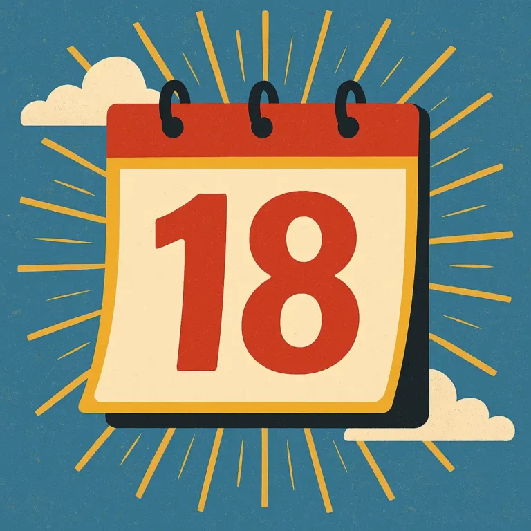 A digital illustration features a large calendar page with the number 27 circled in bold red, surrounded by glowing mystical light and soft golden sparkles on a deep blue background.