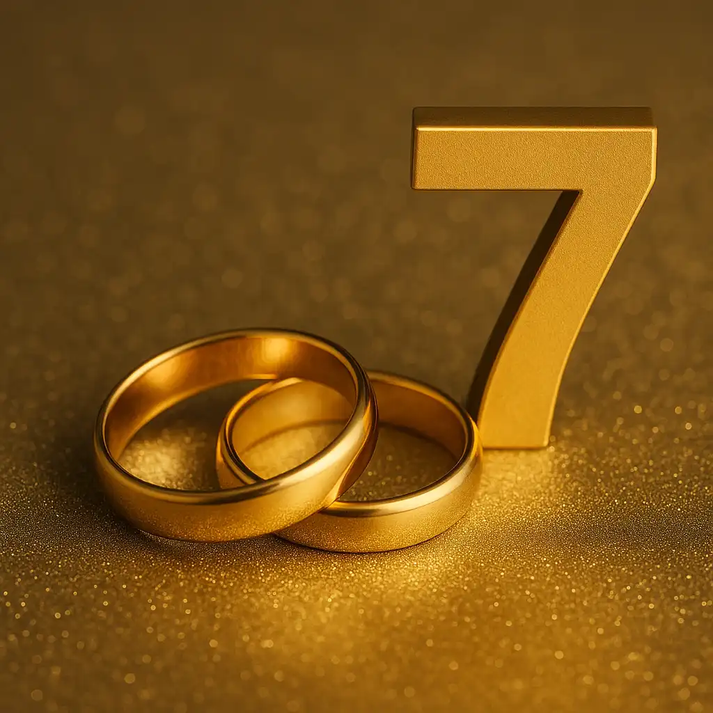 Two gold wedding bands rest side by side on a dark wooden surface, softly illuminated by warm, ambient lighting that evokes a sense of intimacy and commitment.