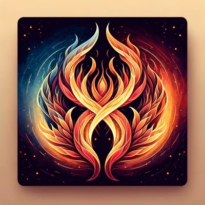 Symbolic image of twin flame separation ending with intertwined flames representing unity and spiritual connection in twin flame journeys.