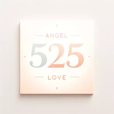 525 Angel Number Love text in elegant pastel colors for illustrating the spiritual impact on love and relationships. Image for illustration purposes only.