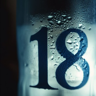 18 on a bottle of water.